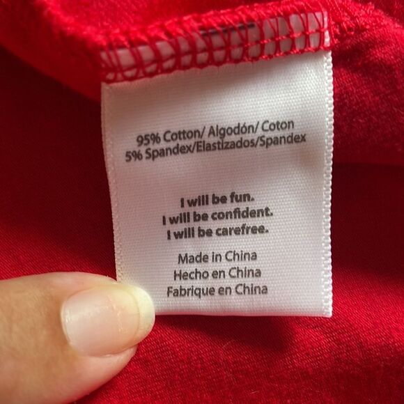 Vera Fishbaugh Red and Navy Dress NWT - Picture 4 of 5